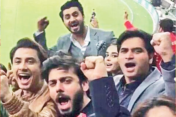 Fawad Khan (ambassador of ISLU), Ali Zafar and Humayun Saeed were all spotted cheering for their team and celebrating with this winning selfie. Fawad Khan, who will soon be seen in K Jo&rsquo;s Kapoor and Sons, has been consistently spotted supporting his team on ground and so has Ali. Ali even took to social media to mark this day as his luckiest for it was the same day as his daughter&rsquo;s first birthday and he caught his flight just in time, after the match, to Goa where he will start shooting for his next big Bollywood production &ndash; a film by Gauri Shinde, starring Shah Rukh Khan and Alia Bhatt.