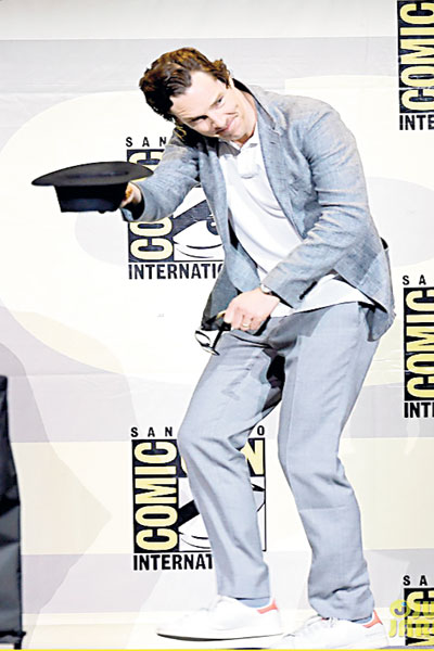 Benedict Cumberbatch tips his hat as a gesture to screaming fans. Yes, Sherlock’s new season is also on its way.