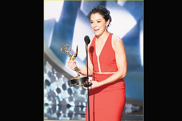 Tatiana Maslany, the 30-year-old star of Orphan Black, picked up her first ever Emmy award in the category of Outstanding Lead Actress in a Drama Series for her work on Orphan Black. In the critically acclaimed series, Maslany plays at least six characters regularly.
