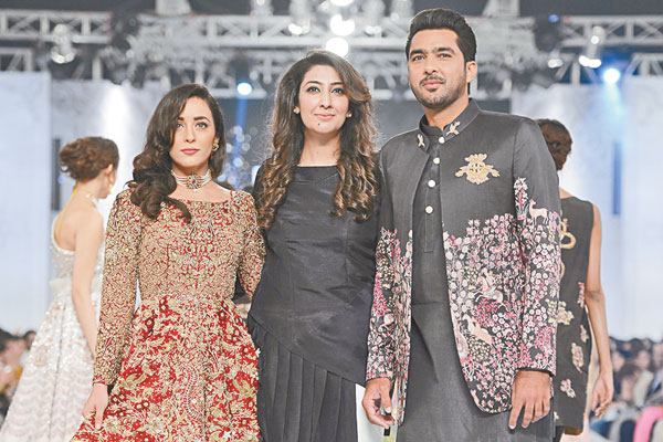 Designer Shiza Hassan probably generated more buzz with her choice of show-stopper - tennis superstar Aisam ul Haq - than with her collection.