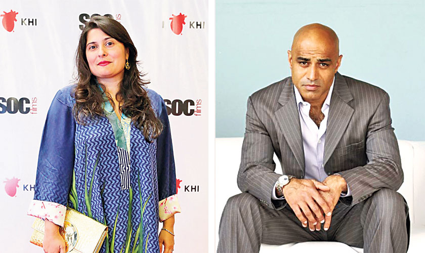 (Right Side) Sharmeen Obaid-Chinoy ....... (Left Side) Faran Tahir