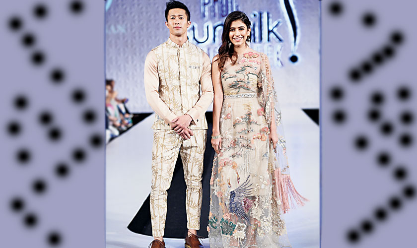 Kent S. Leung and Syra Shehroz from Chalay Thay Saath walked the ramp for Shiza Hassan.
