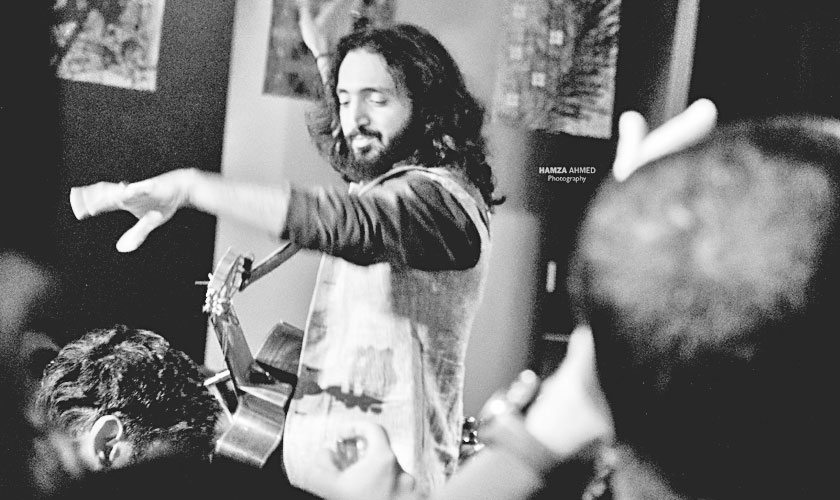 Guitarist Sparlay Rawail dancing on stage (above). In Dublin and London, Khumariyaan pulled a huge audience, made up of people from all kinds of cultures and background (below).