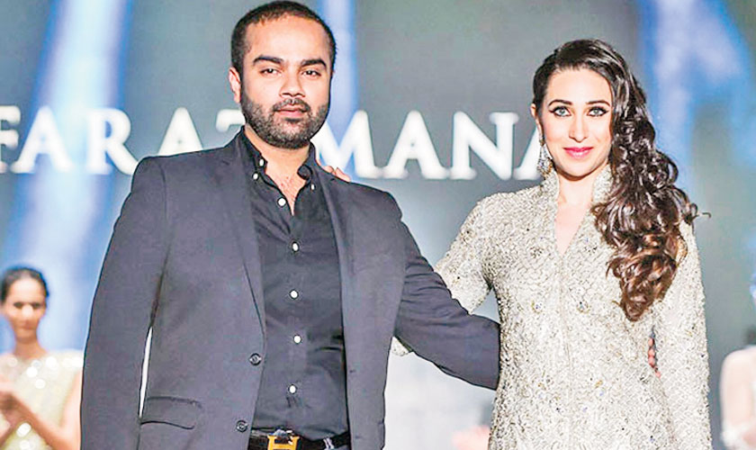 Karisma Kapoor was the showstopper during a couture showcase by Pakistani fashion designer Faraz Manan (above) that was unveiled at the pre-TOIFA (The Times of India Film Awards) bash in Dubai, circa 2016.