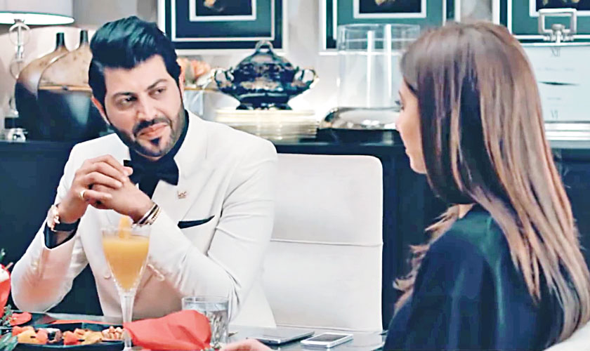 A still from Verna’s trailer featuring the antagonist Zarrar Khan and Mahira Khan.