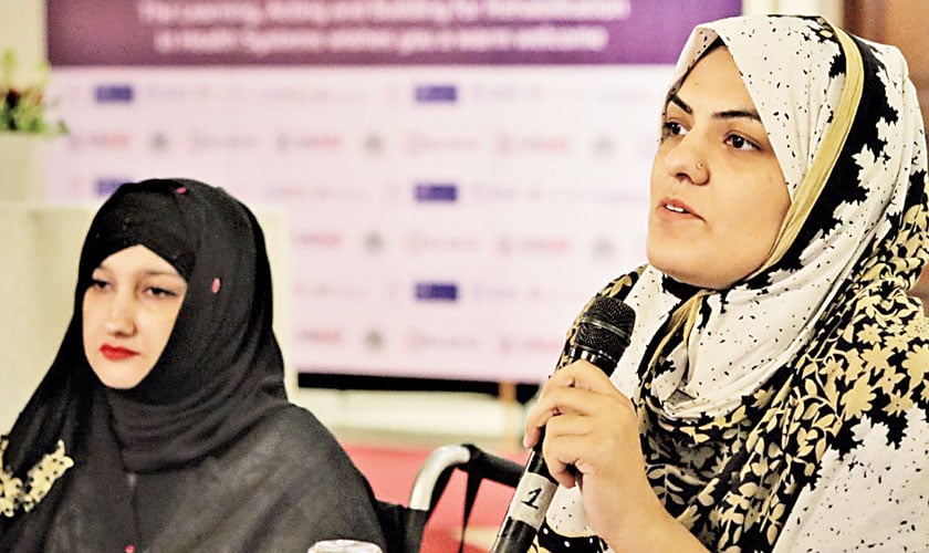 Dr Zaib Taj while narrating her inspirational story