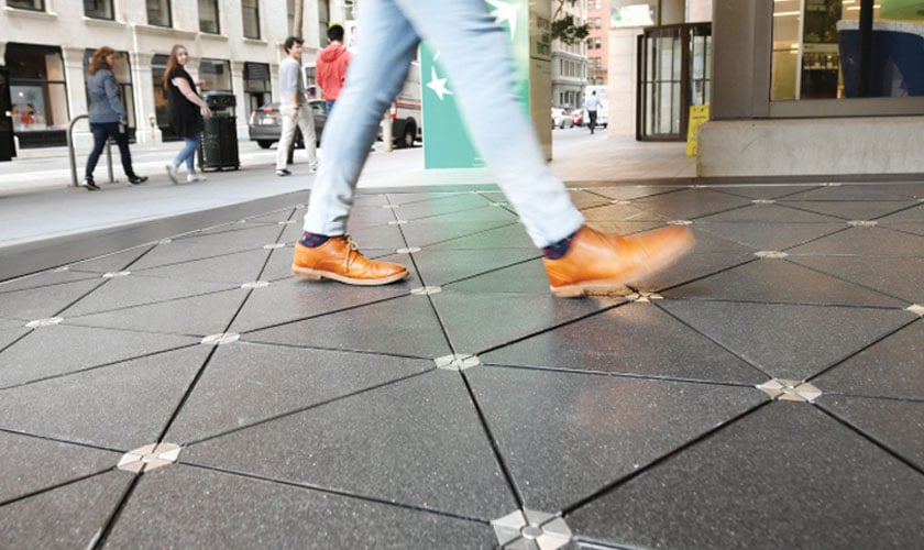 Floor tiles that generate electricity