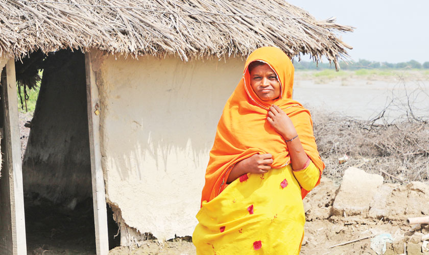 Hameeda, who lost her dowry in the floods.