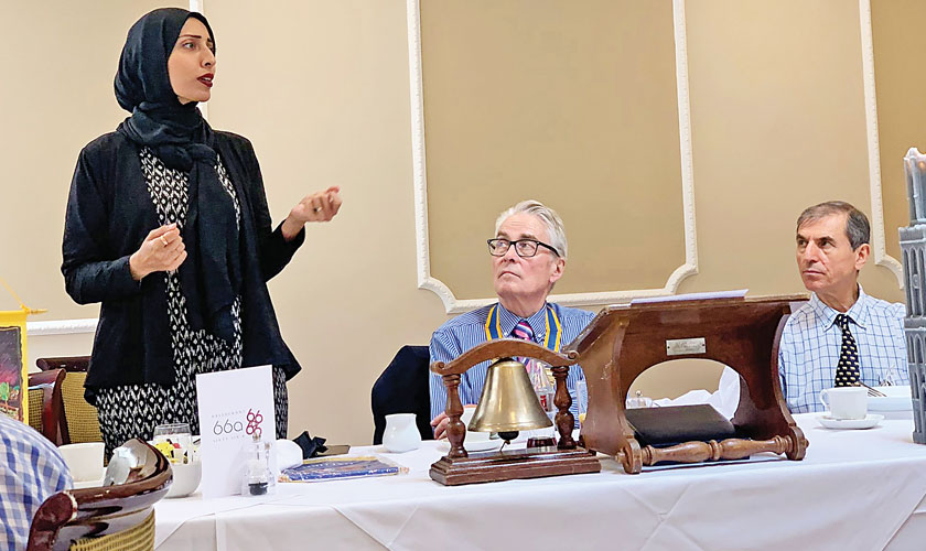 A woman with panache