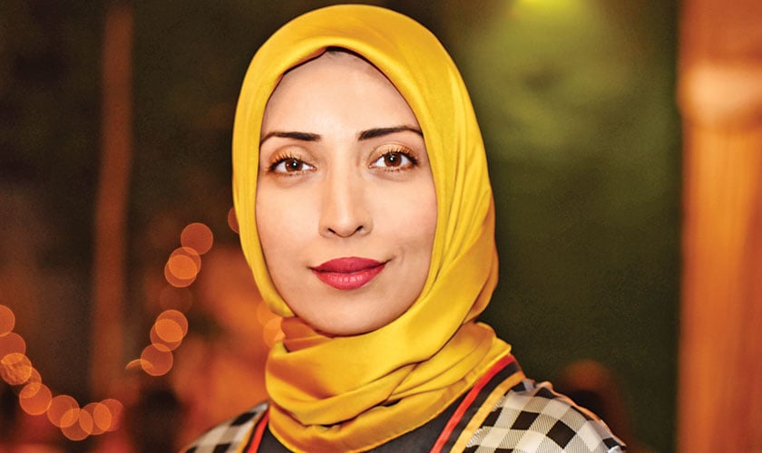 A woman with panache