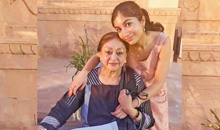 Marina Fareed with her granddaughter