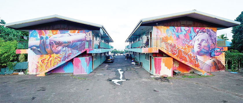 Monumental classical figures and graffiti converge in new murals by PichiAvo