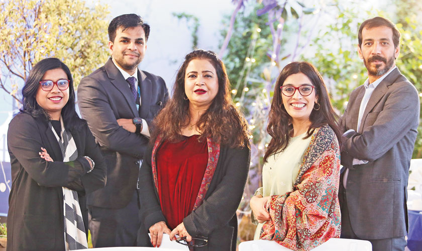 Nabila Malik, Head of Communications at UN Women Pakistan with the team.