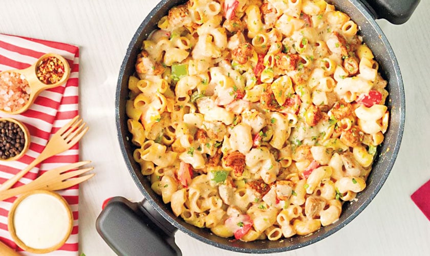 Fajita Chicken Mac and Cheese