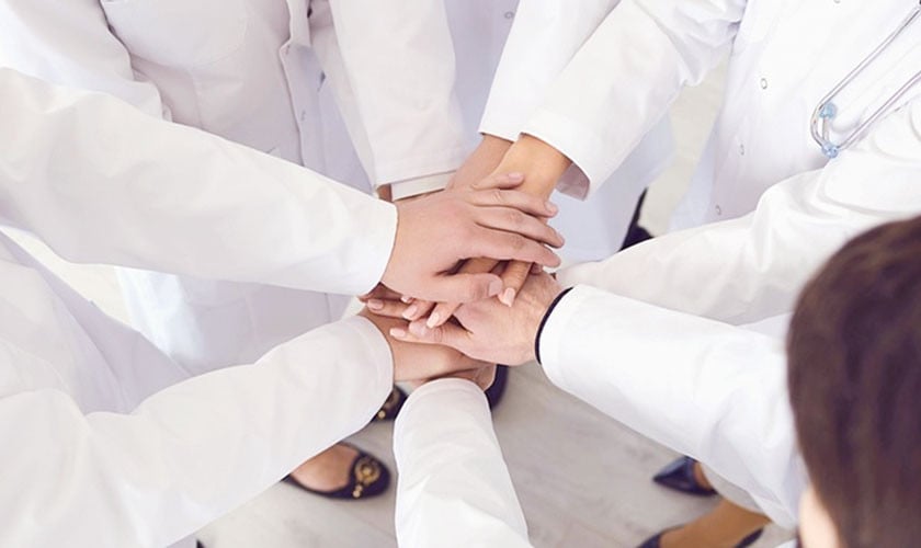 White coat, red hands
