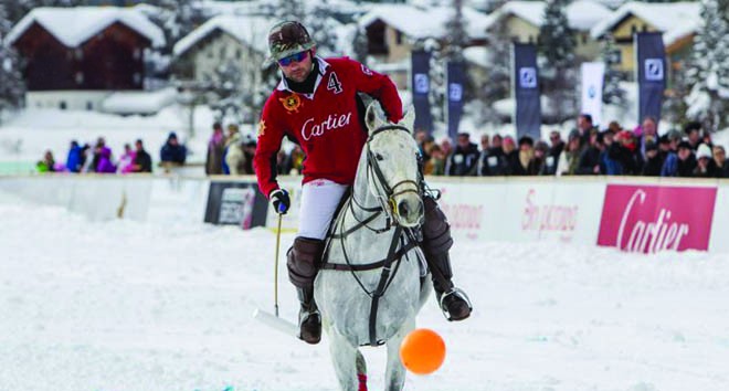 Hissam shines at the Snow Polo World Cup