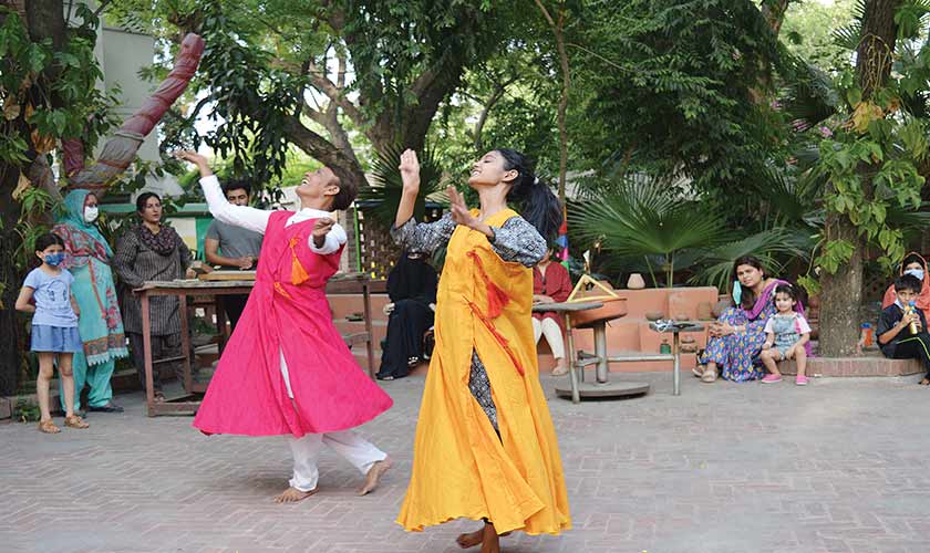 Zakariya Iqbal and Jessica caught in motion during their performance.