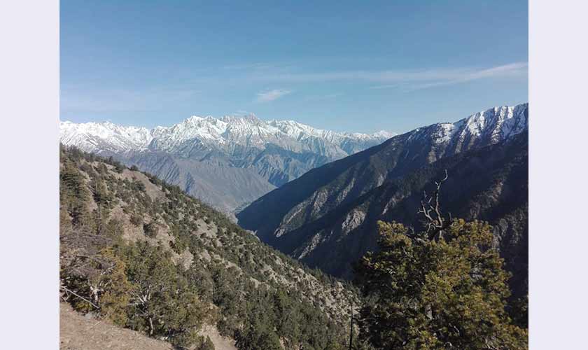 Looking East towards the Hindu Raj mountains from Chitral Gol.