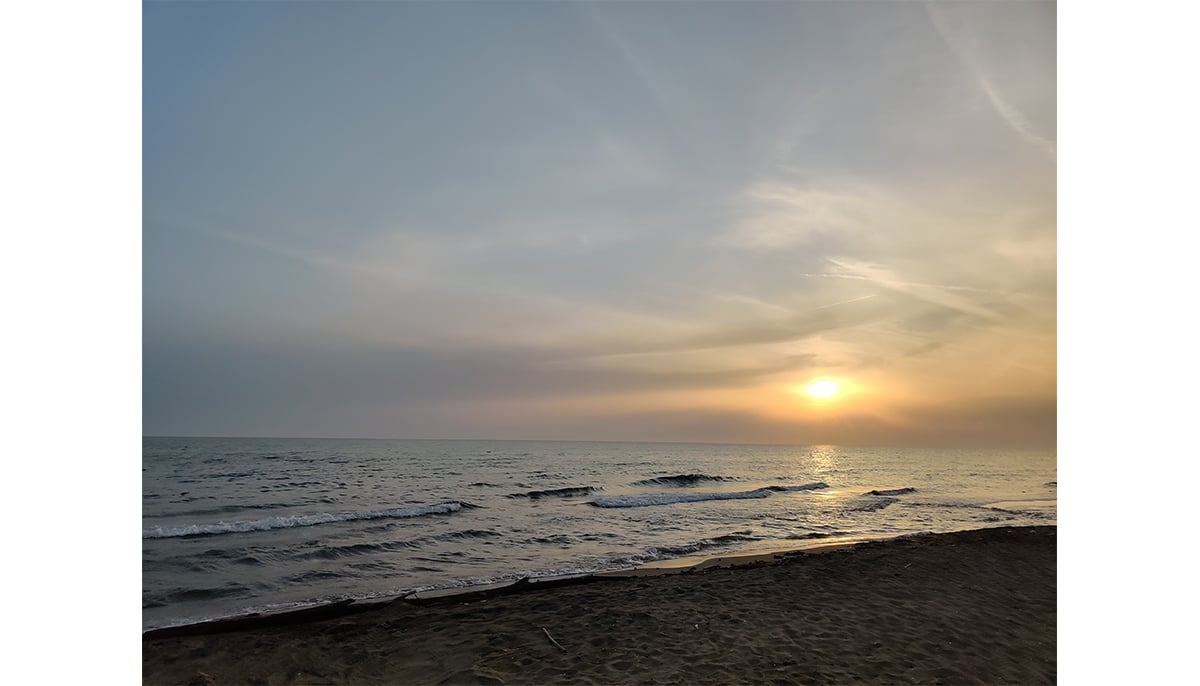 Sunset at Beach Focene. — Photo by author