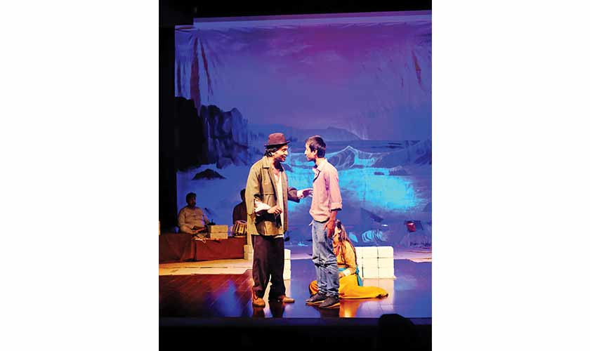 Naujawan (Tariq Raja) and Bhoora (Nazar Ul Hassan) share a moment.