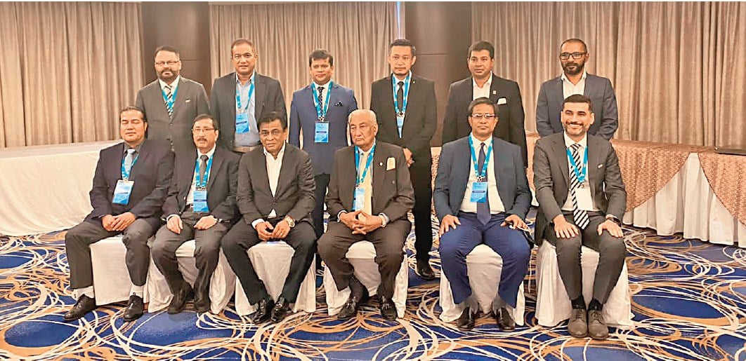 Pakistan officials pose for the camera after the SAFF ExCo meeting