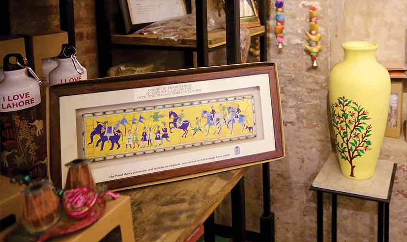 The souvenirs are of infinite variety, to use a Shakespearean phrase —
from indigenously produced mugs, cups, table coasters and key chains to
postcards with Punjabi phrases hand-written on them.