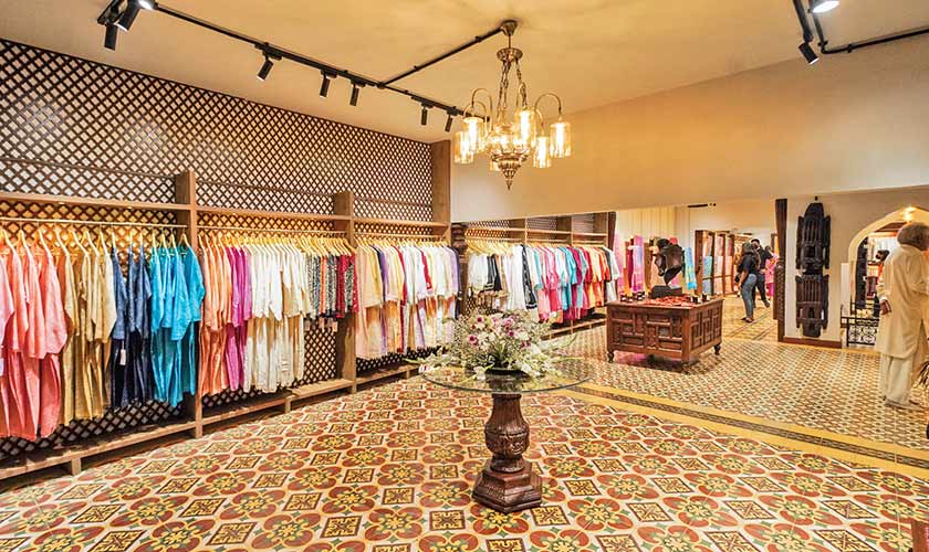 The stunning interior of the store gives a glimpse of the pre-partition era.
