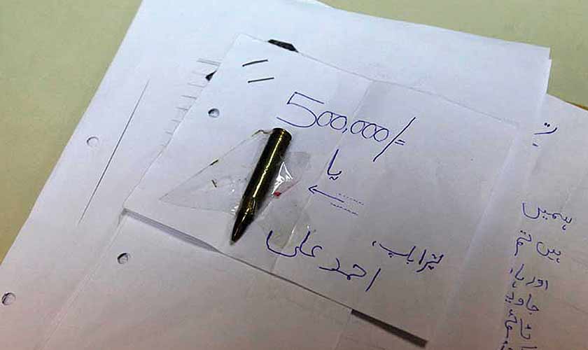 A threatening message. Courtesy: Reuters