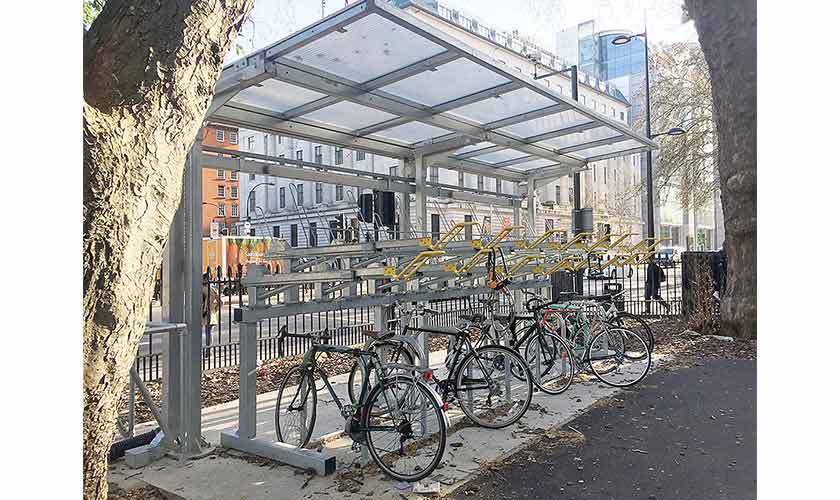 We need bicycle racks across the city, bicycles for hire, bike lanes on bridges, and so on. — Image: Courtesy of www.euston.com