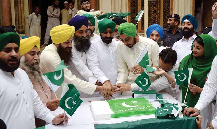 People from the Pakistani Sikh community celebrate the countrys Independence Day, Peshawar. — Photo by M Waheed Jadoon