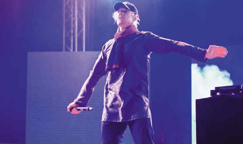 Diplo, along with Major Lazer, during a concert in the capital city. It was his second visit to Pakistan.
