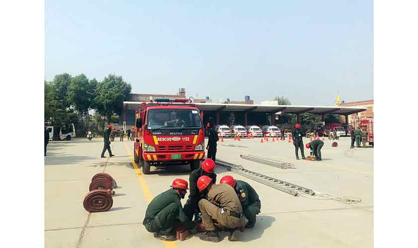 The rescuers follow rigorous training at the services headquarters in Thokar Niaz Baig area. — Photos: Supplied