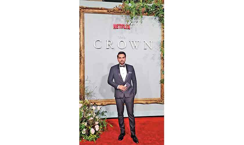 Humayun attended The Crown season 5 premiere that was held in London this Tuesday. –(Photo credit: @hamid.a.hussain, @netflix)