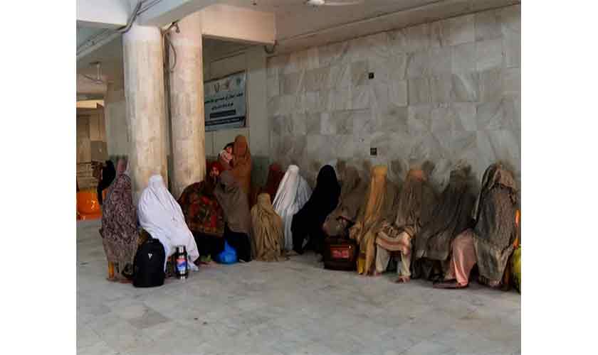 Women wait for checkups at Lady Reading Hospital in Peshawar. Photos by Wisal Yousafzai.