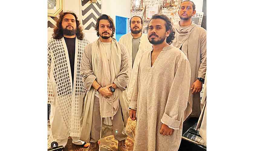 Karakoram in a backstage image from their collaborative single with rapper Eva B – ‘A Kind of Magic’.