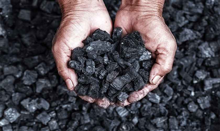 The underside of coal
