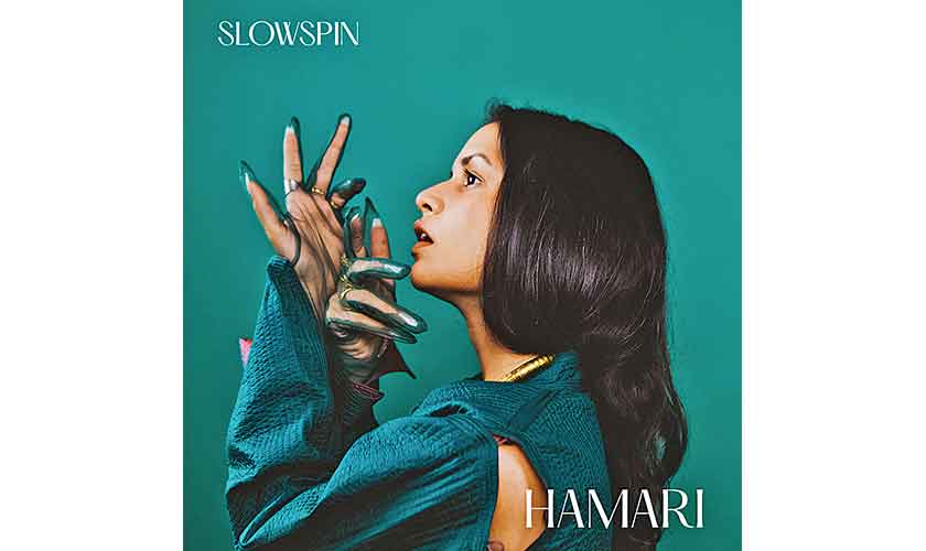 Zeerak Ahmed, also known as Slowspin, in an image for ‘Hamari’, the first single off the Talisman LP. She admits this is not an ordinary piece of music for her. “It is an amulet for the journey into the unknown, a balm for the pilgrim traversing the abyss of love, loss and longing.” –Photography by Alyse Nelson