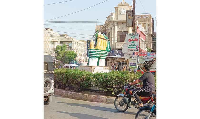 Hyder Chowk is a noisy, congested commercial hub during daylight hours.