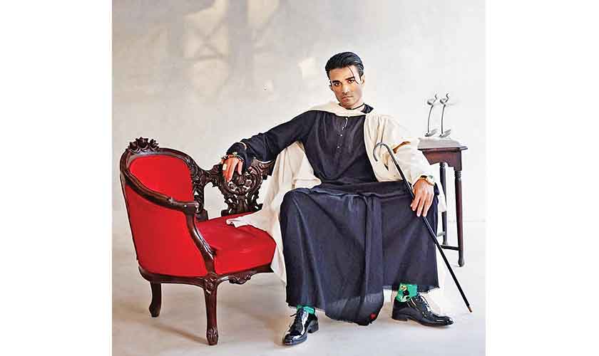 Sachal Afzal’s tribute to Lollywood, styled by Khoja. – Photo by Rizwan Haq