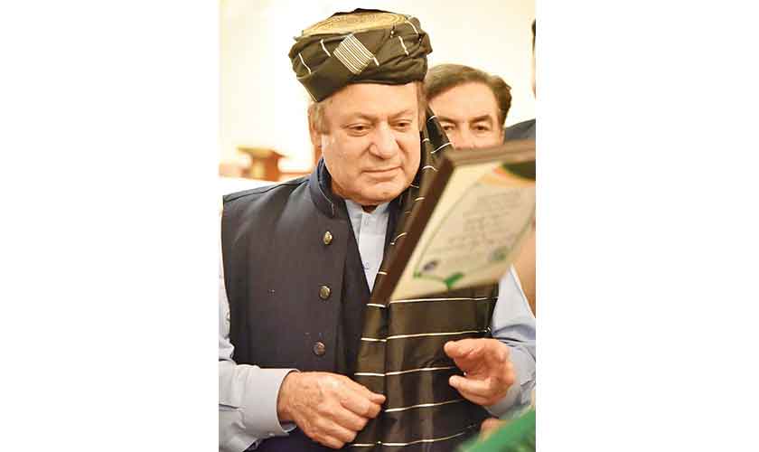 Former prime minister Nawaz Sharif during his visit to Quetta. —PML-N/X
