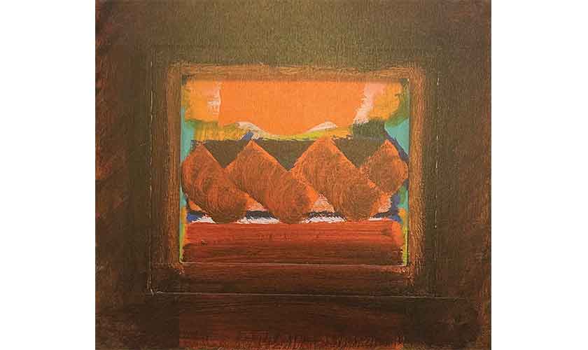 Howard Hodgkin: ‘Tea with Mrs. Parekh’. 1974-77. Oil on wood