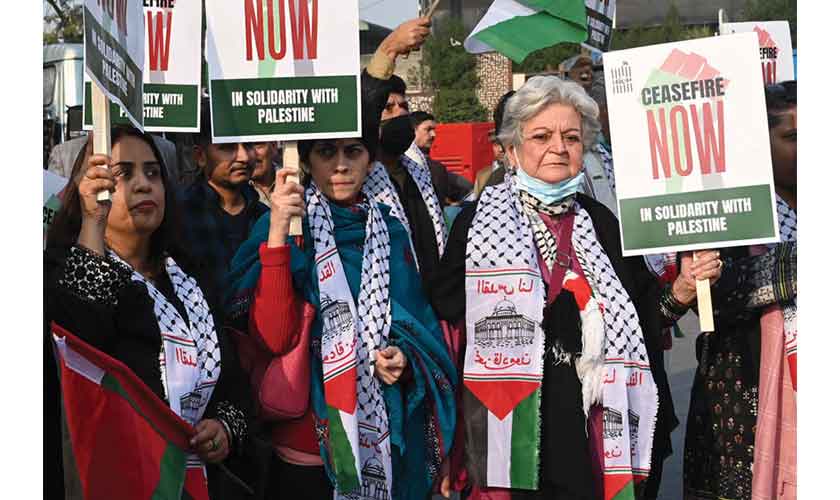 In solidarity with Palestine