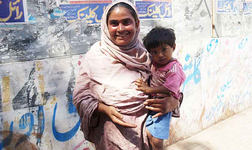 Pathani, beggar woman