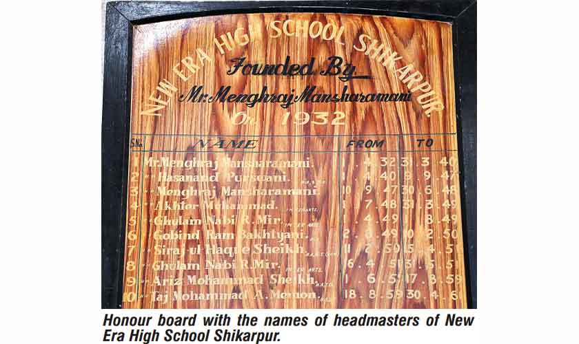 Shikarpur’s  pre-partition New Era High School