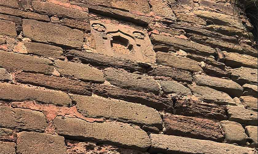 A taak inside one of the gates of the fort to place oil lamps.