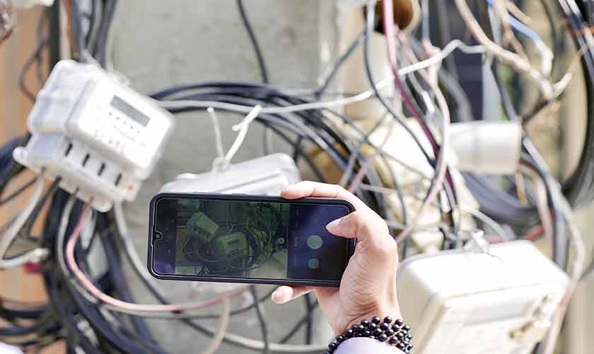 The service allows the consumers to submit the meter readings directly via their smartphones.  — Photo by Rahat Dar