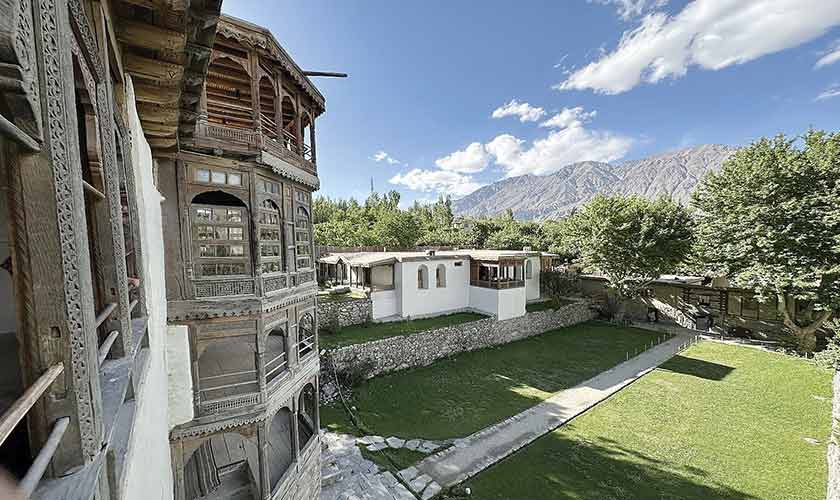 Khaplu Fort a view from the balcony.