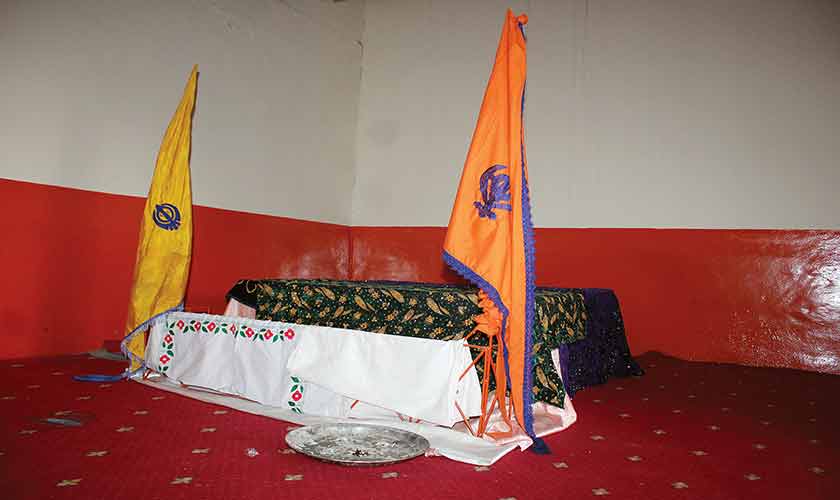 The inside throne of Gurdwara.