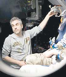 Nominated Gravity director Alfonso Cuaron behind the scenes