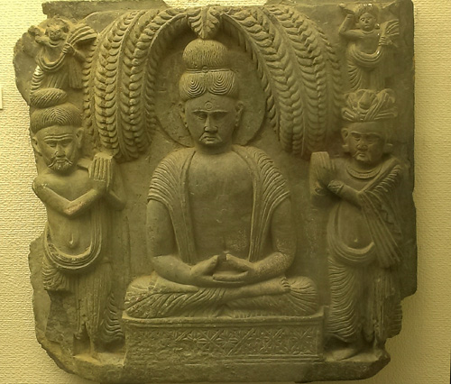 Buddha in meditation mudra at Swat Museum.
